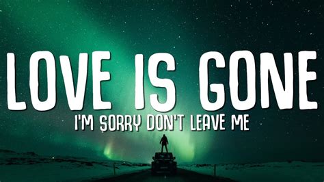 love is gone lyrics|love is gone lyrics acoustic.